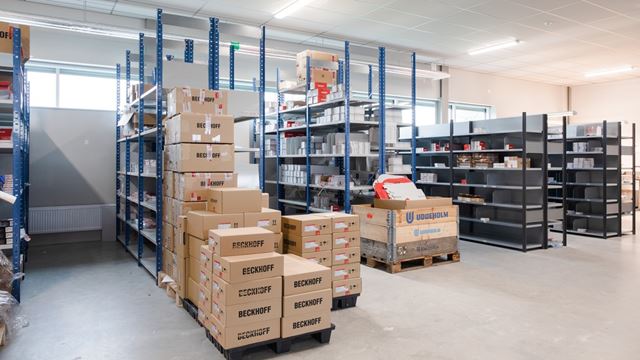 I fastigheten Hindbygården 7 har Beckhoff kontor och lager