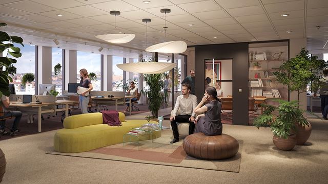 Concept image of office in Posthornet.
