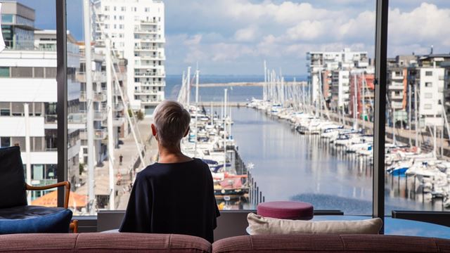 Utsikten från kontoret i Dockan