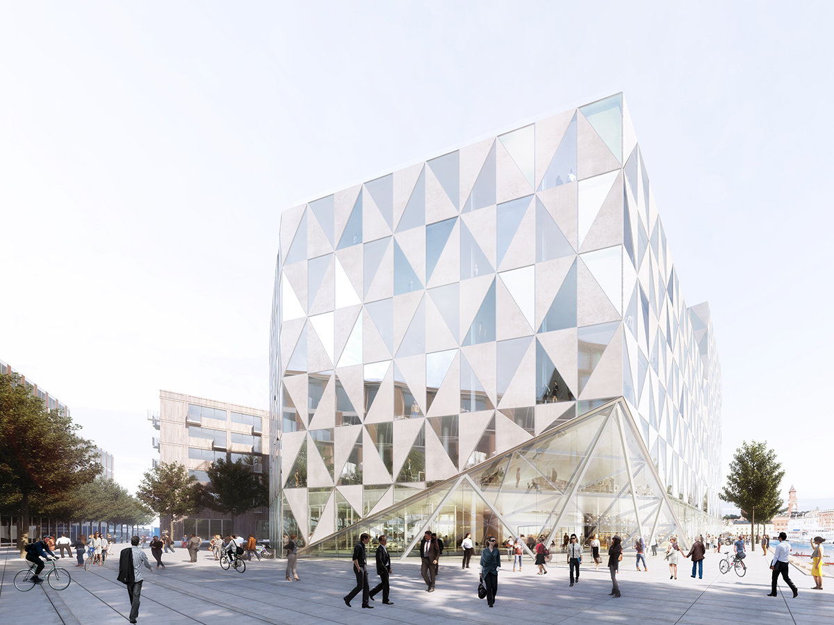 Ett unikt techhus växer fram på första parkett i Helsingborg