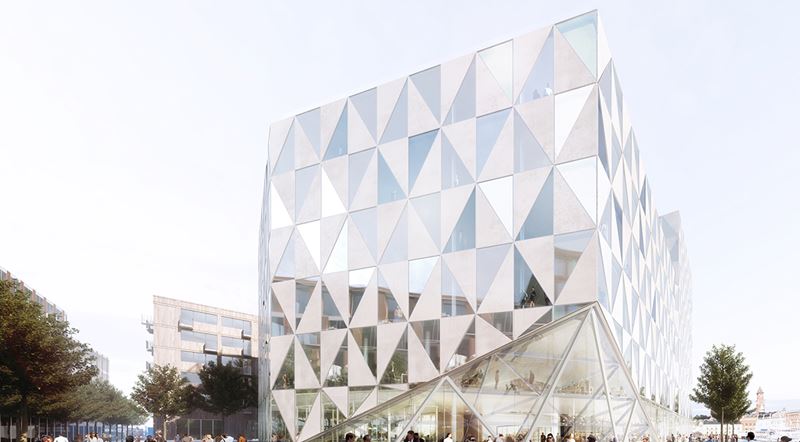 Ett unikt techhus växer fram på första parkett i Helsingborg