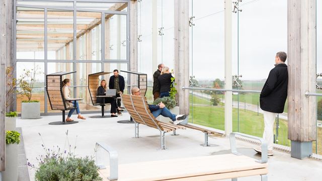 Takterrassen på fastigheten Space i Lund