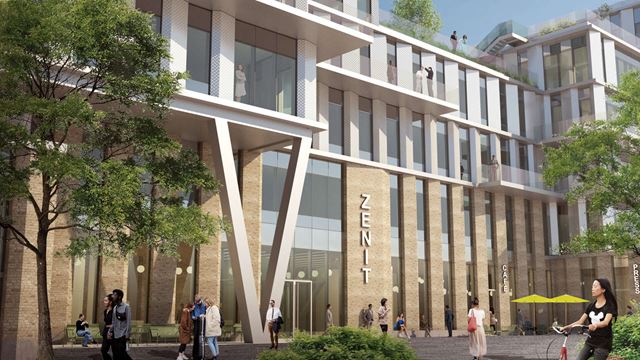 Vid Ideontorget, Spårvägens nya hållplats, planerar Wihlborgs att bygga kontorshuset Zenit.