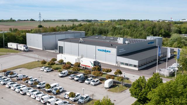 Flygfoto av Stenåldern 7, en logistikfastighet i Fosie.