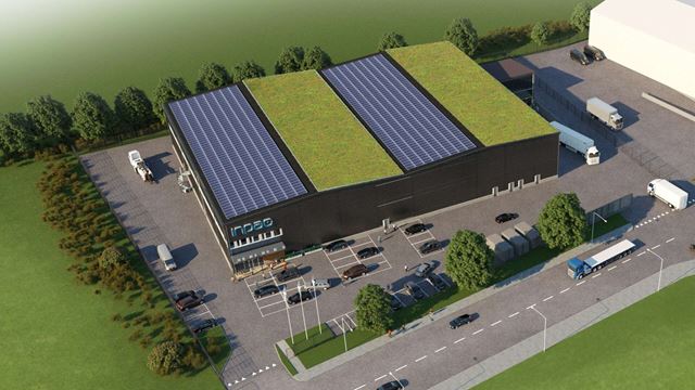 Visual representation of Inpac's facilities at Hasslanda, aerial view.