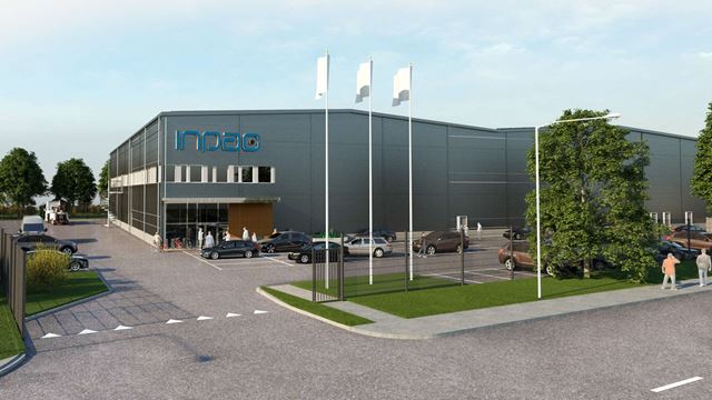 Visual representation of Inpac's facilities, featuring parking and driveways outside.