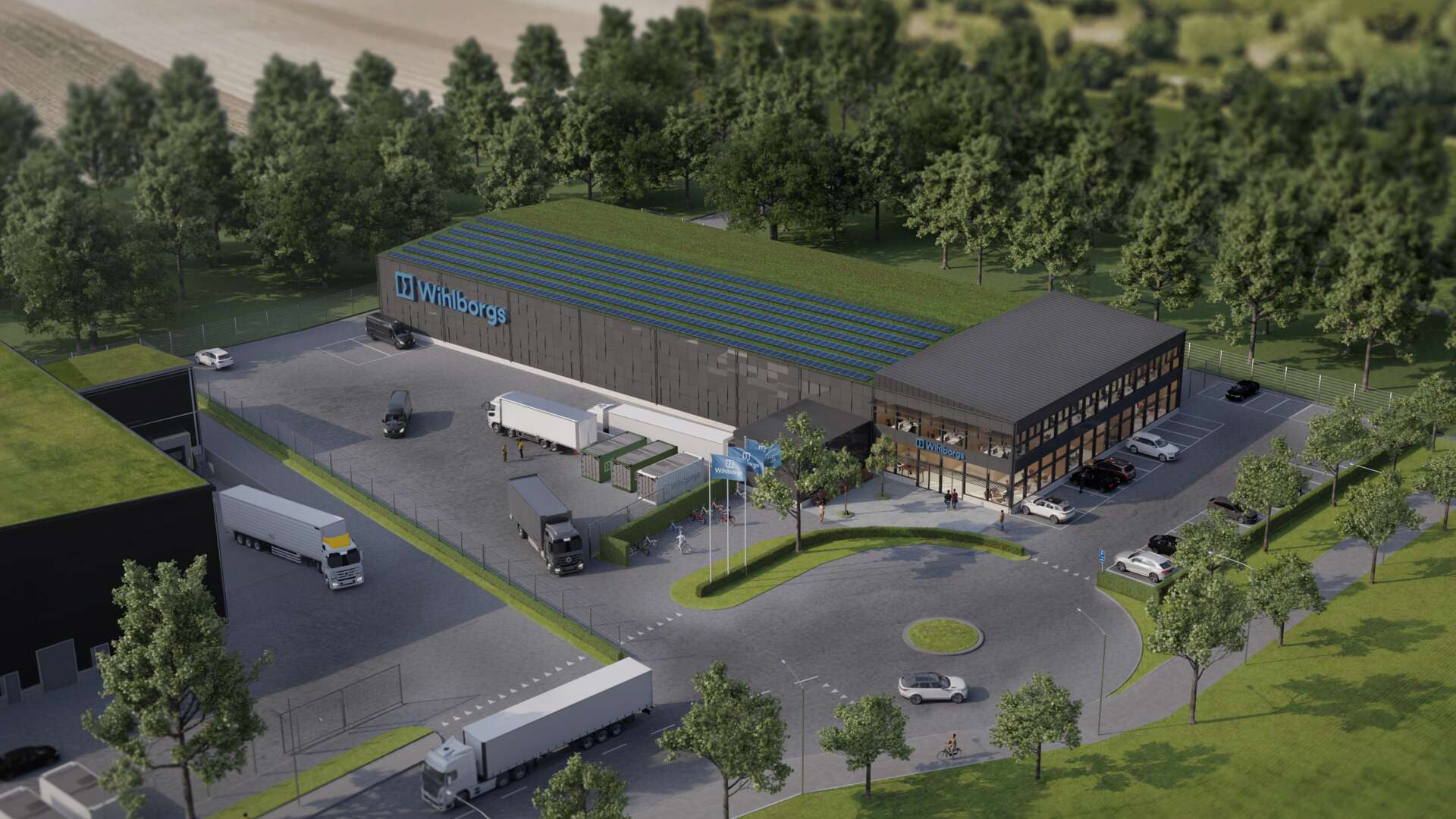 Visualization image of the facility at Tomaten 1, Gastelyckan in Lund.